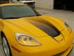2006-2013 C6 Z06 Corvette, Hood Graphic Fade Large Z06, Stainless Steel